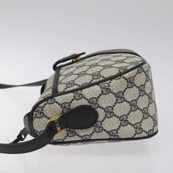GUCCI GG Supreme Sherry Line Shoulder Bag PVC Beige Gold 02 14 032 Auth - Picture 4 of 16